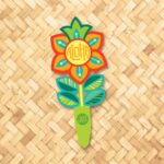 'Aloha Flower' Metal Yard Stake