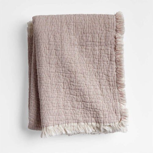 Supersoft Organic Cotton Gauze Classic Mauve Pink Kid Blanket - Paulimo