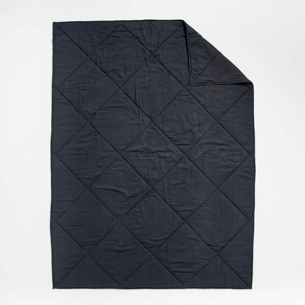 Supersoft Midnight Navy Blue Cotton Gauze Kids Twin Quilt - Paulimo