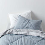 Supersoft Kids Mist Blue Gauze Cotton Twin Quilt - Paulimo