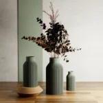 GREEN Teracotta Vase "BOTTLE" - Original and Striking Decor - Perfect for Gifting