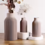 Off White Teracotta Vase "BOTTLE" - Original and Striking Decor - Perfect for Gifting