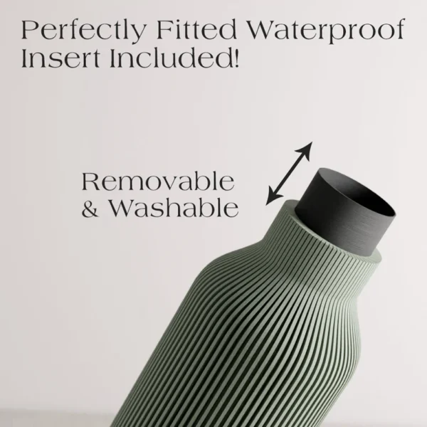 GREEN Teracotta Vase "BOTTLE" - Original and Striking Decor - Perfect for Gifting