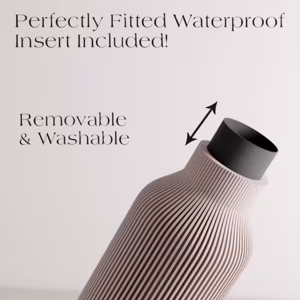 Off White Teracotta Vase "BOTTLE" - Original and Striking Decor - Perfect for Gifting