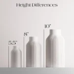 Pure White Teracotta Vase "BOTTLE" - Original and Striking Decor - Perfect for Gifting