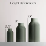 GREEN Teracotta Vase "BOTTLE" - Original and Striking Decor - Perfect for Gifting
