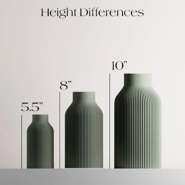 GREEN Teracotta Vase "BOTTLE" - Original and Striking Decor - Perfect for Gifting