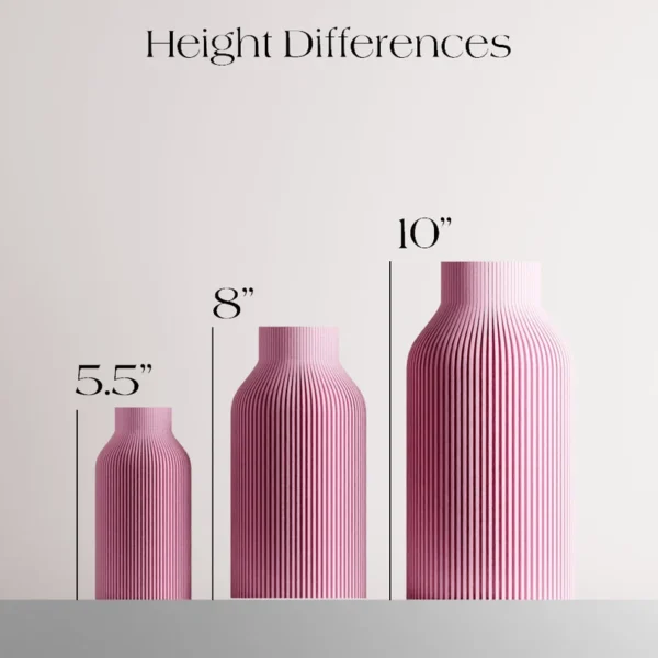 Pink Teracotta Vase "BOTTLE" - Original and Striking Decor - Perfect for Gifting