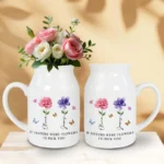 Personalized Sister Gifts Ceramic Vase - Unique Gift Idea for Any Occasion & Home Decoration