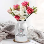 Personalized Campus Map Graduation Ceramic Vase - Unique Gift Idea for Any Occasion & Home Decoration