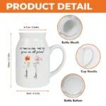 Personalized Friendship Floral Ceramic Vase - Unique Gift Idea for Any Occasion & Home Decoration