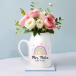 Personalized Teacher Flower Ceramic Vase - Unique Gift Idea for Any Occasion & Home Decoration