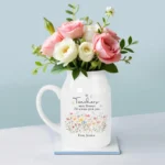Personalized Teacher Appreciation Ceramic Vase - Unique Gift Idea for Any Occasion & Home Decoration