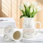 Personalized Teacher Appreciation Ceramic Vase - Unique Gift Idea for Any Occasion & Home Decoration