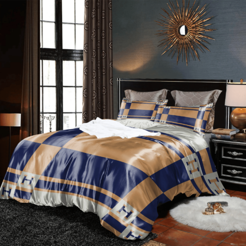 Hermes Yellow Navy Premium Bedding Set - Paulimo