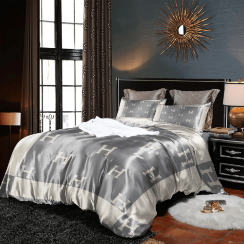 Hermes Grey Premium Bedding Set - Paulimo