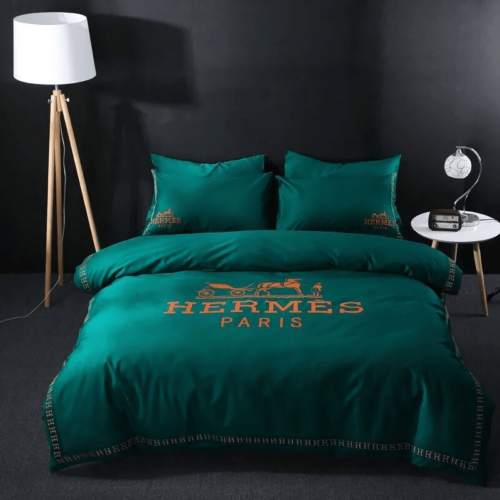 Hermes Dark Green Bedding Set - Paulimo