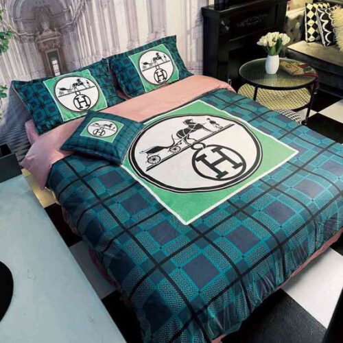 Hermes Premium Logo Bedding Set - Paulimo