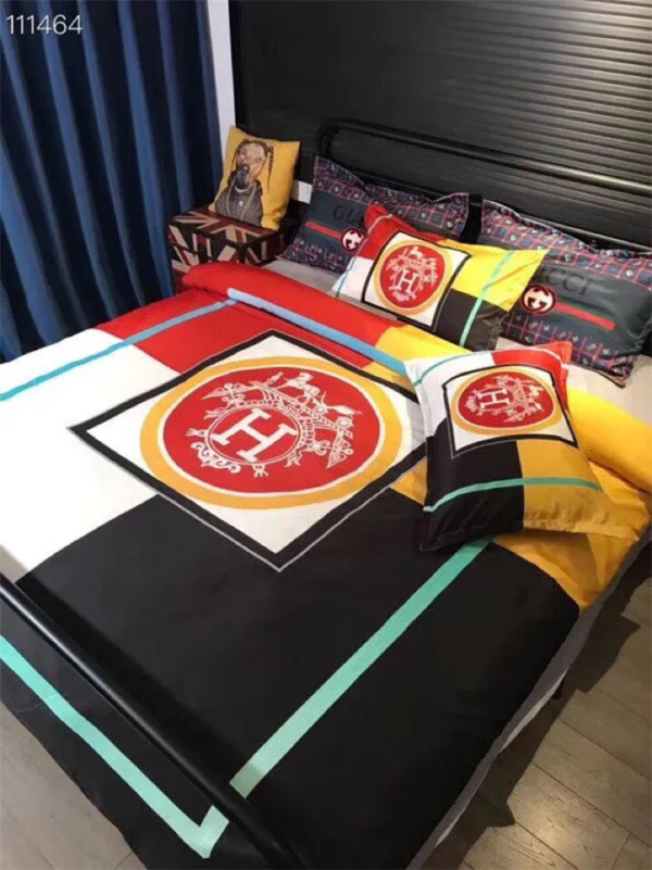Hermes Mixing Color Bedding Set Duvet Cover Home Decor - Paulimo