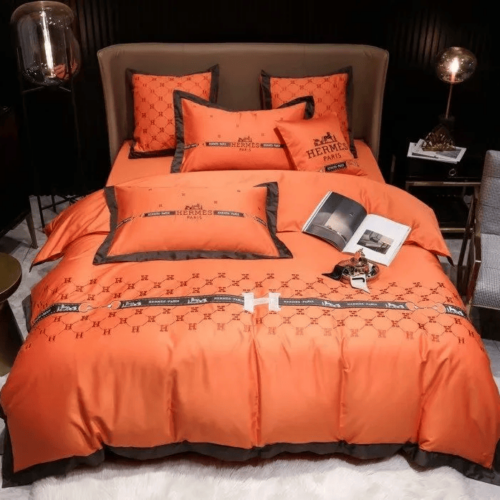 Hermes Orange Bedding Set Duvet Cover Set Home Decor - Paulimo