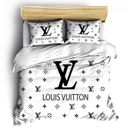 Louis Vuitton White High-End Bedding Set - Paulimo
