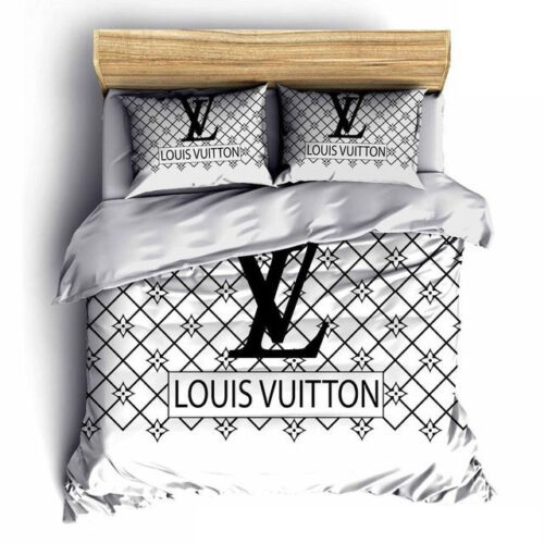 Louis Vuitton White Fashion Premium Bedding Set - Paulimo