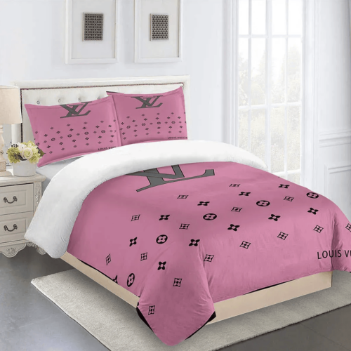 Louis Vuitton Pink Limited Premium Fashion Bedding Set - Paulimo