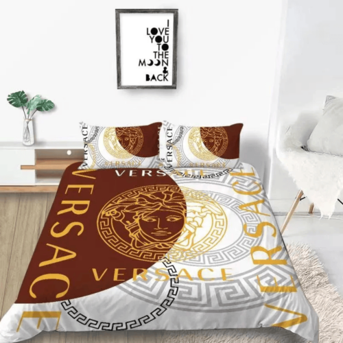 Gianni Versace New Logo Bedding Set Duvet Cover Home Decor - Paulimo