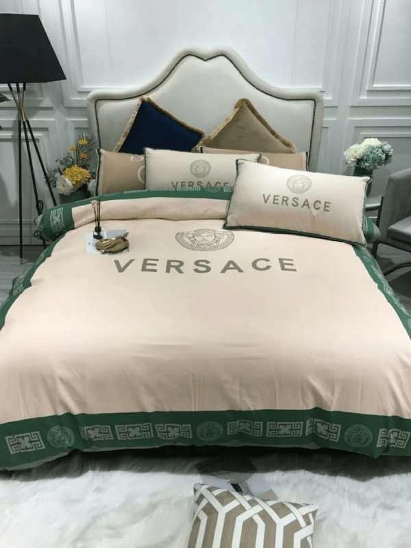 Versace Beige Green Bedding Set - Paulimo