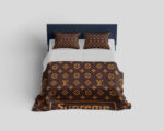 Louis Vuitton Supreme Brown Logo Fashion Bedding Set - Paulimo