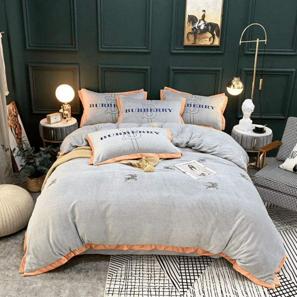 Burberry Grey Fashion New Bedding Set Quilt Sets Duvet Cover - Paulimo