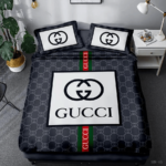 Gucci Navy High-End Bedding Set Home Decor - Paulimo