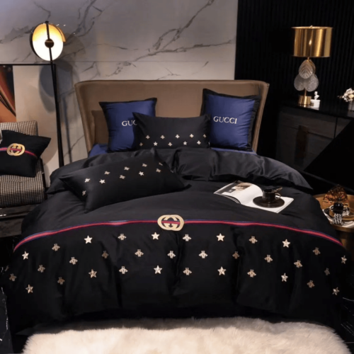 Gucci Star Bee High-End Bedding Set Home Decor - Paulimo