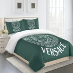 Versace Teal High End Bedding Set Duvet Cover Home Decor - Paulimo