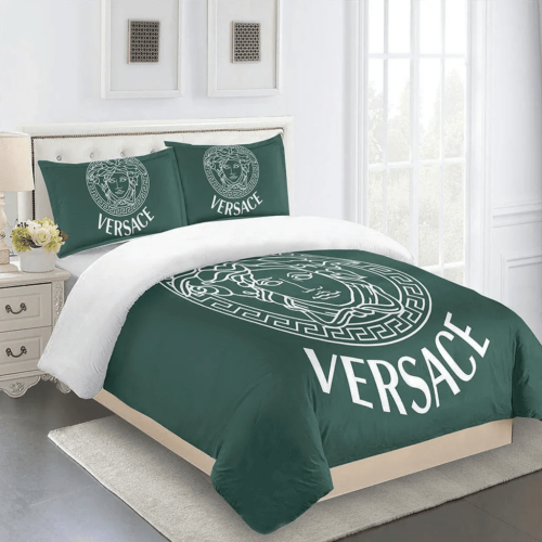 Versace Teal High End Bedding Set Duvet Cover Home Decor - Paulimo