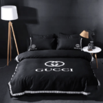 Gucci Black Bedding Set Duvet Cover Home Decor - Paulimo