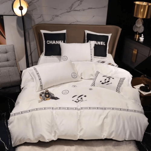 Chanel White High-End Bedding Set Home Decor - Paulimo