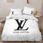 Louis Vuitton White High-End Bedding Set LV Home Decor - Paulimo