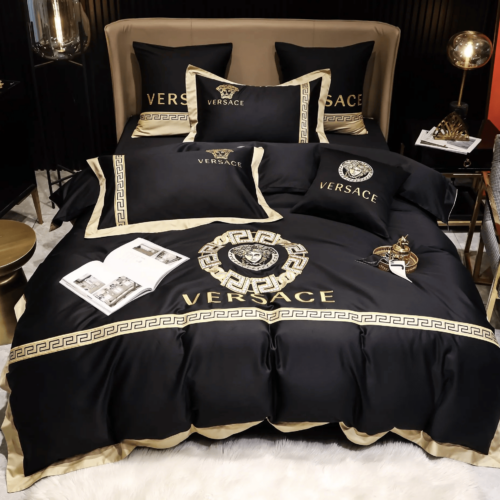 Gianni Versace Black High-End Bedding Set Home Decor - Paulimo