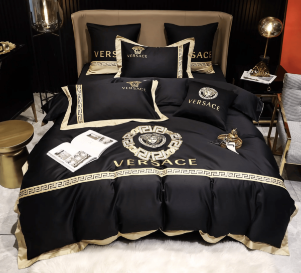 Gianni Versace Black High-End Bedding Set Home Decor - Paulimo