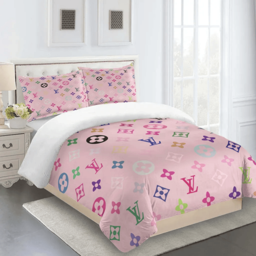 Louis Vuitton Fashion Logo Bedding Set Duvet Cover Home Decor 10 - Paulimo