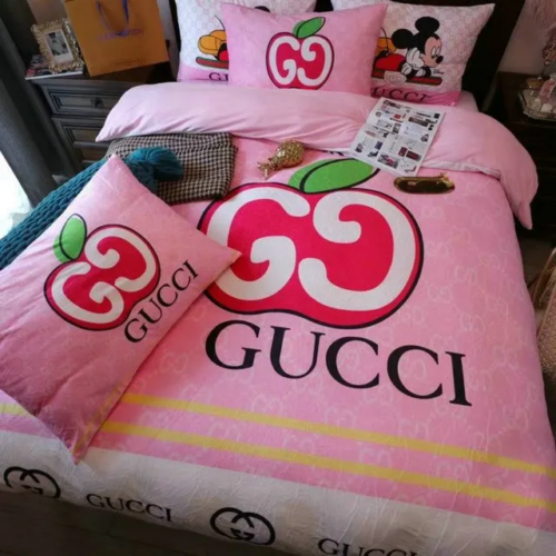 Gucci Apple Mickey Mouse Bedding Set Duvet Cover Home Decor - Paulimo