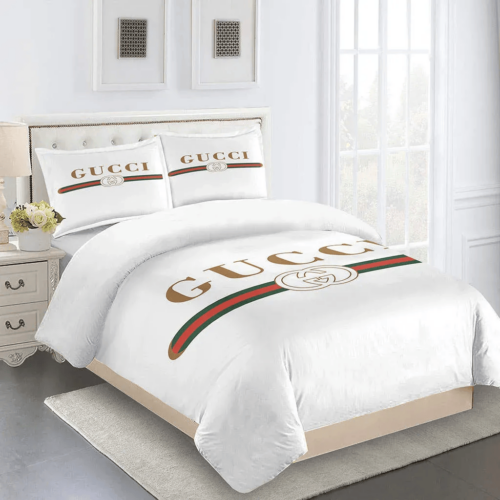Gucci White Bedding Set Duvet Cover Home Decor- Wenlisa