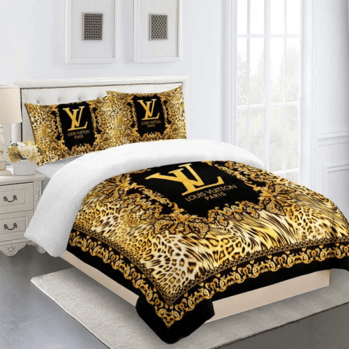 Louis Vuitton Fashion Logo Bedding Set Duvet Cover Home Decor 09 - Paulimo
