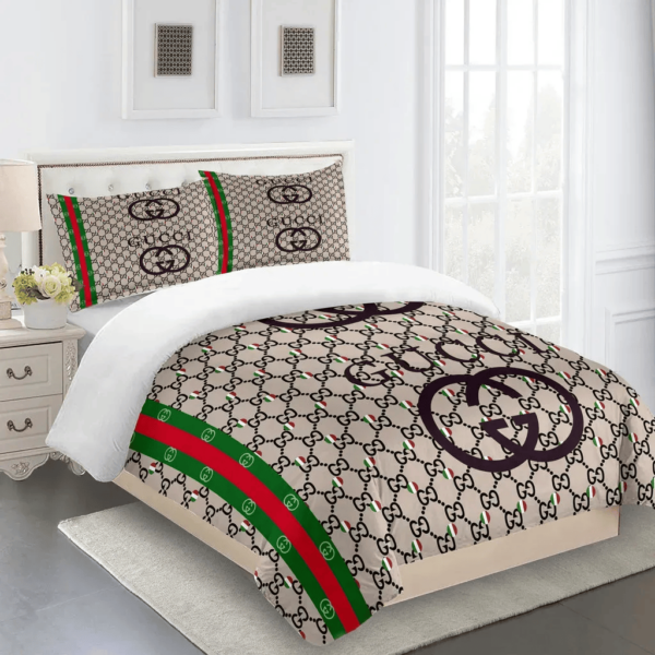 Gucci Brown Bedding Set Duvet Cover Home Decor- Wenlisa