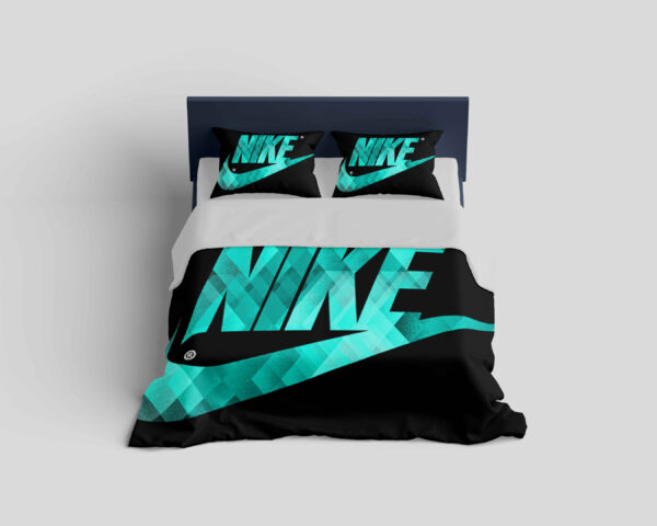 Nike Turquoise Fashion Logo Bedding Set Home Decor - Paulimo