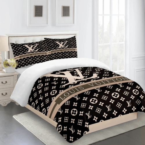 Louis Vuitton Fashion Logo Bedding Set Duvet Cover Home Decor 13 - Paulimo