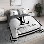 Louis Vuitton White High End Bedding Set Duvet Cover Home Decor - Paulimo