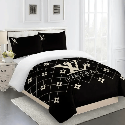 Louis Vuitton Fashion Logo Bedding Set Duvet Cover Home Decor 12 - Paulimo