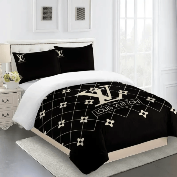 Louis Vuitton Fashion Logo Bedding Set Duvet Cover Home Decor 12 - Paulimo